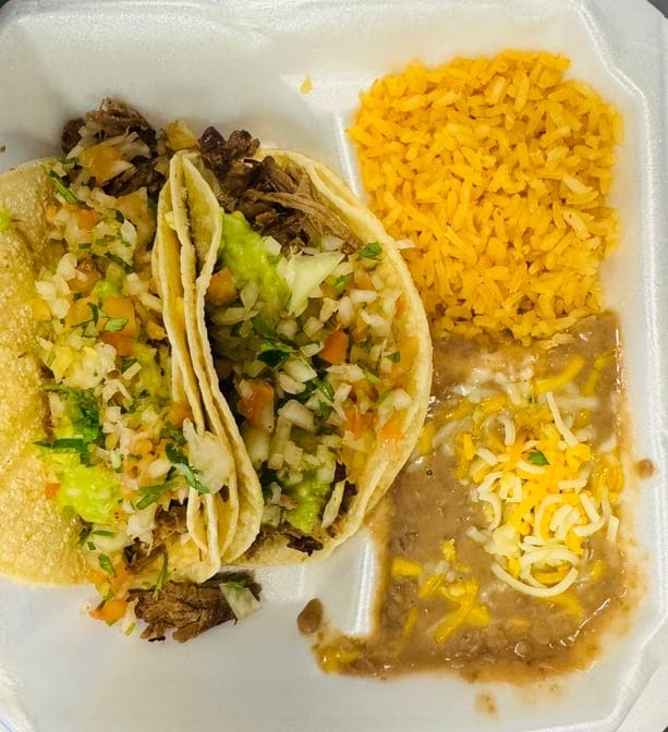 6. Two Soft Tacos Combo Plate.