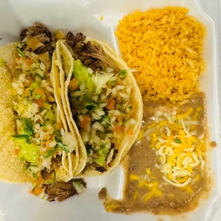6. Two Soft Tacos Combo Plate
