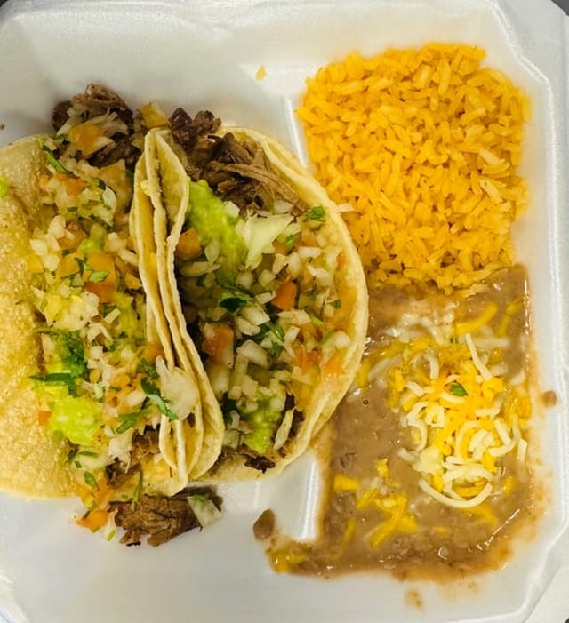 6. Two Soft Tacos Combo Plate.