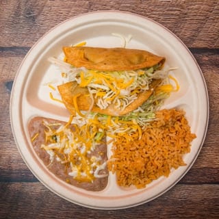 1. Two Crispy Tacos Combo Plate