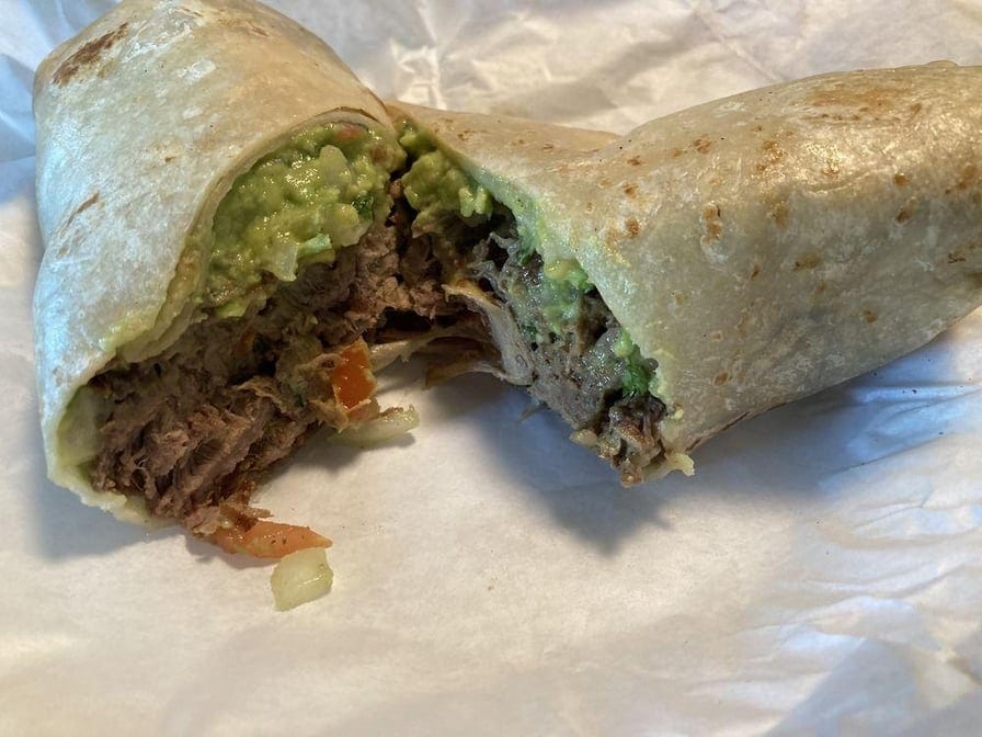 Jr. Shredded Beef Burrito.
