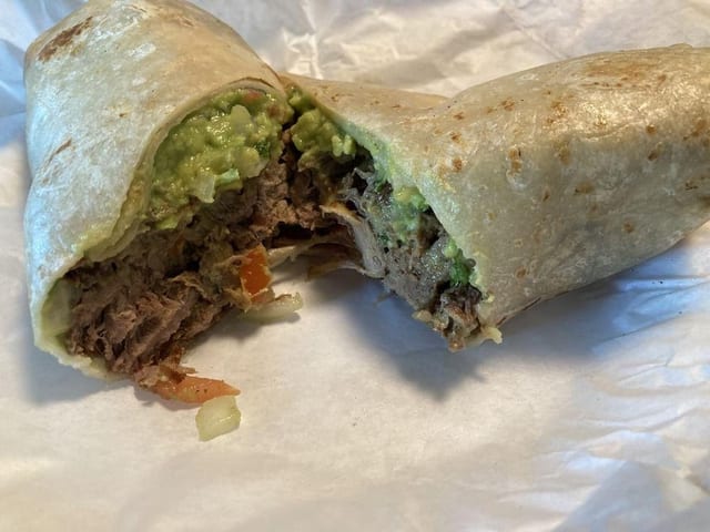 Jr. Shredded Beef Burrito.