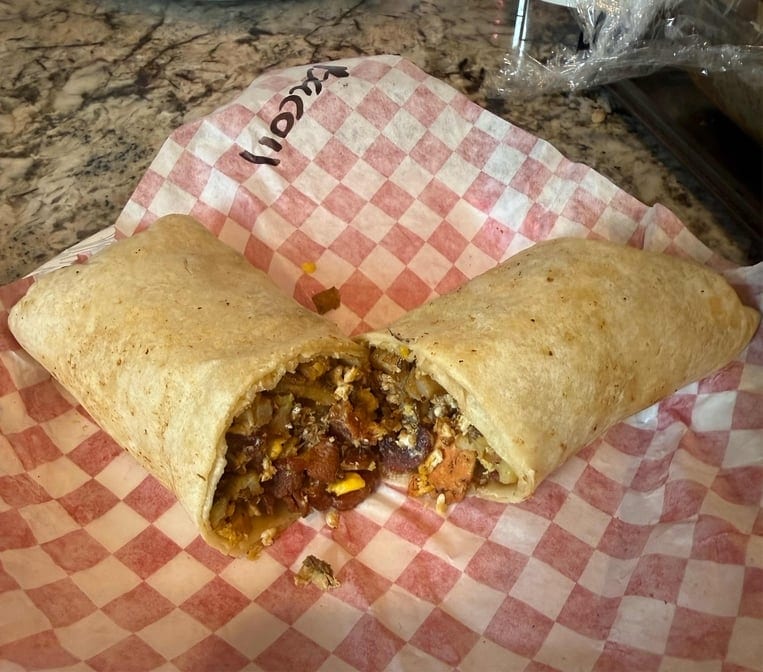Bacon Breakfast Burrito.