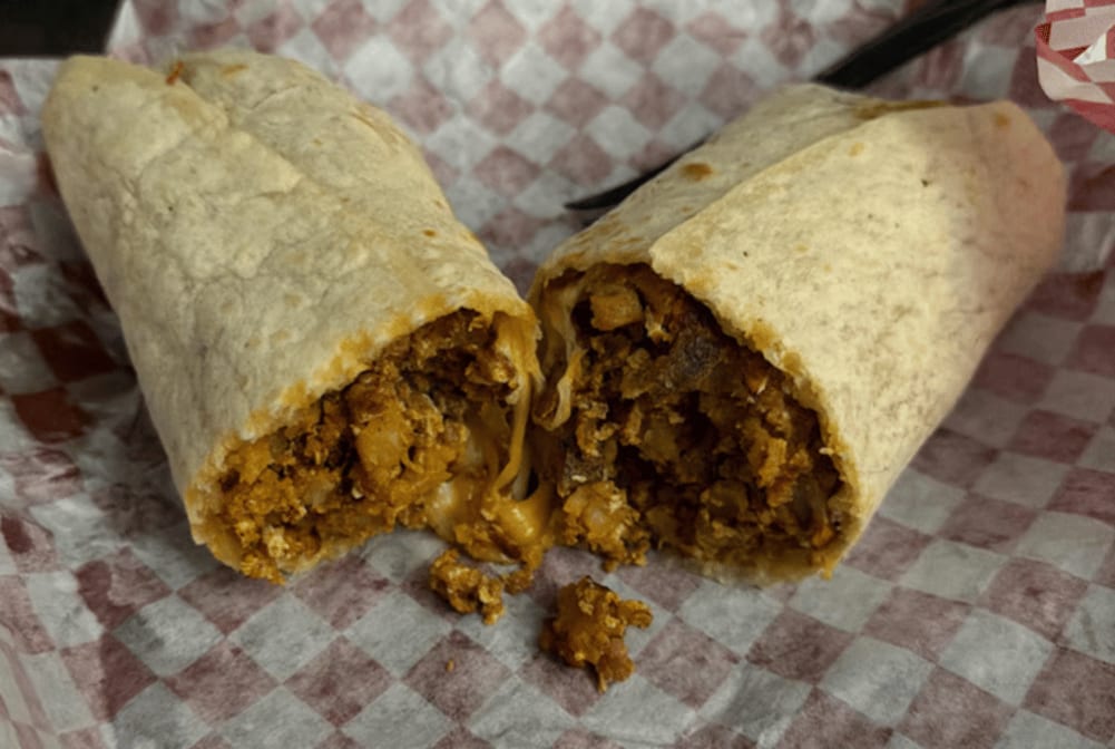 Chorizo Breakfast Burrito.