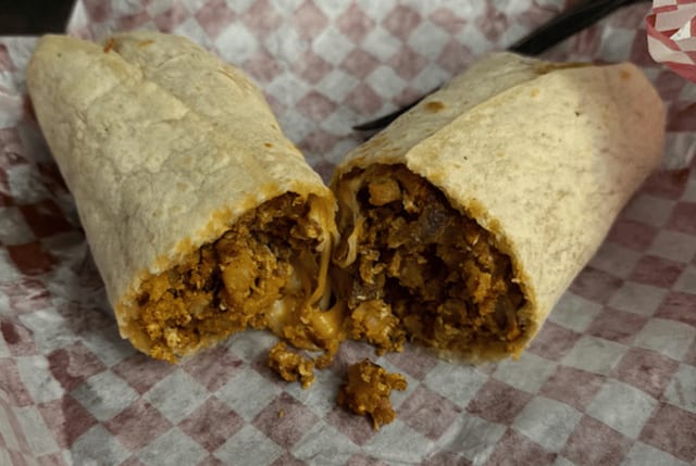 Chorizo Breakfast Burrito.